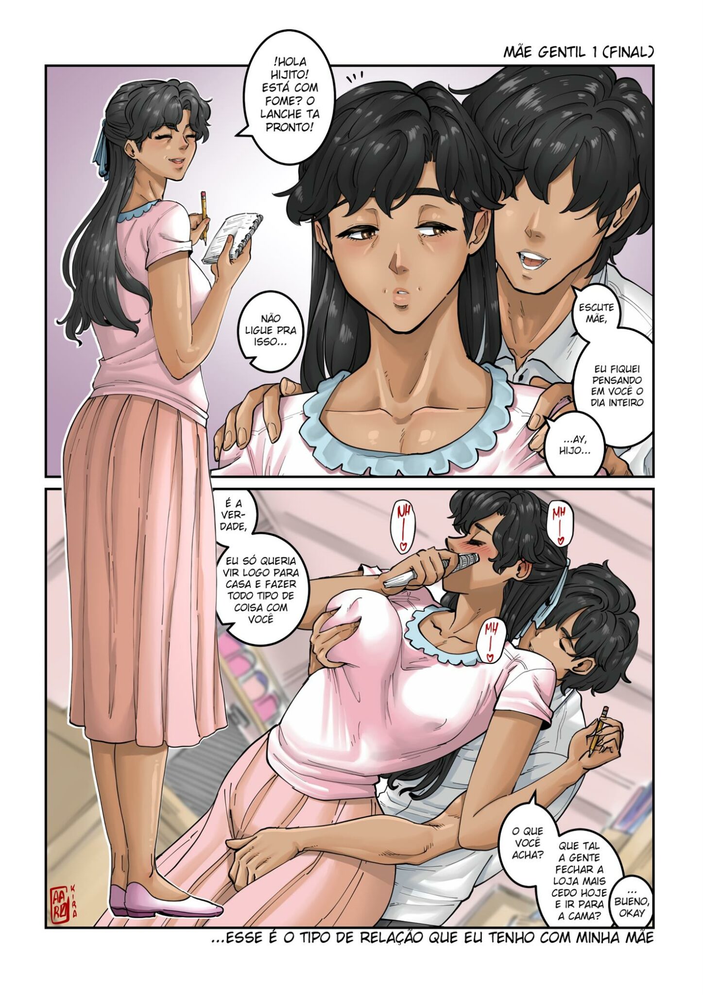 Hentai porn comic the most naughty mom of all