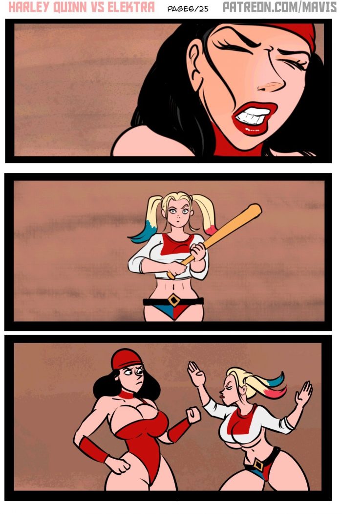 Battle Of Supes Elektra vs Harley Quinn-06