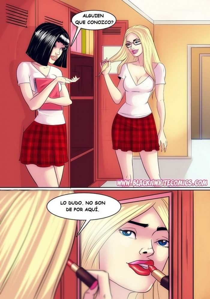 Comic Interracial Follando con una Colegiala Rubia-03