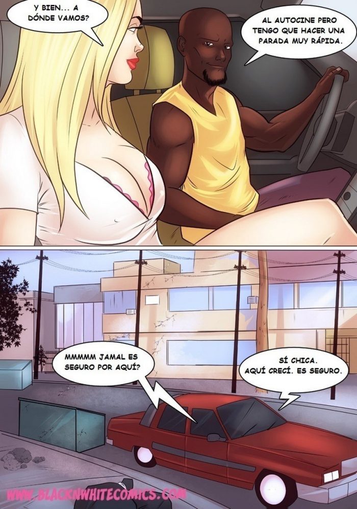 Comic Interracial Follando con una Colegiala Rubia-06