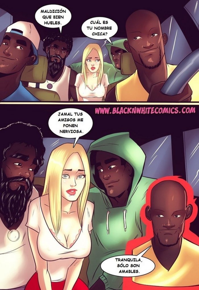 Comic Interracial Follando con una Colegiala Rubia-08